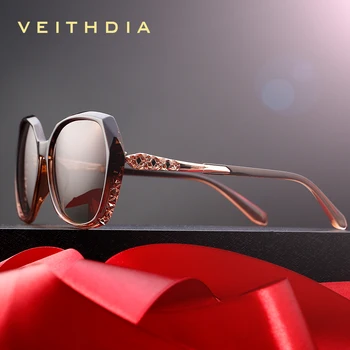 VEITHDIA Femei ochelari de Soare Polarizat Gradient Lens Lux Doamnelor Designer de ochelari de Soare Ochelari de Accesorii Pentru Femei 3159