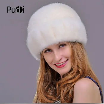 HM015 autentică nurca blană pălărie, pălării de Iarnă pentru femei întreaga bucată de blană de nurcă pălării