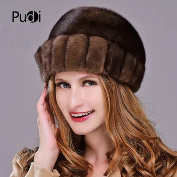 HM015 autentică nurca blană pălărie, pălării de Iarnă pentru femei întreaga bucată de blană de nurcă pălării