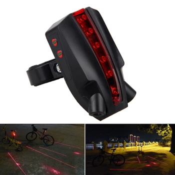 Ciclism Proiector Coada de Lumină Laser 2+5 LED-uri Logo-ul Proiecție Biciclete cu Laser Avertizare Biciclete Coada Lumina Lămpii de Avertizare de Siguranță Lanterna