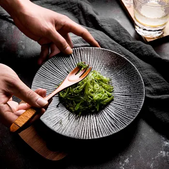 Personalitate Japoneză scară ceramice Acasă restaurant Tacamuri Rotunde Plate Cină Placa Ceramica de 8inch 10inch Placa Friptura