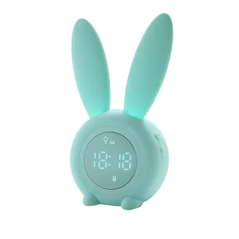 Portabil Iepure Drăguț Forma De Ceas Cu Alarmă Digital Cu Led-Uri De Sunet Lumina De Noapte Funcția De Masă Ceasuri De Perete Pentru Decor Acasă