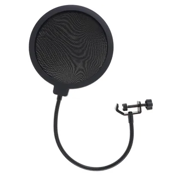 Strat dublu Studio Microfon Flexibil Ecran Vânt Masca Mic Pop-Filtru Scut pentru a Vorbi de Înregistrare Accesorii
