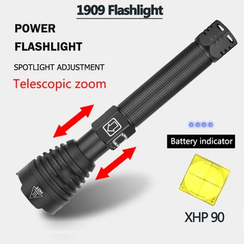 XHP90 Z901909 cea mai puternica lanterna led-uri de putere 26650 sau o baterie 18650 & xhp70.2 Tactice lanterna Flash de lumină