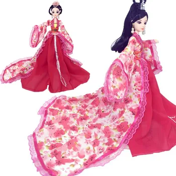 Miniatura Cosplay Tradițională Chineză Antică Frumusețe Costum De Haine Pentru Papusa Barbie Petrecere Rochie De Seara, Rochii De Papusa Accesoriu