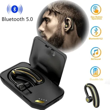Timp De Așteptare Pentru Căști Blueteoth Cască V5.0 Hands Free Casca W/Microfon fără Fir Intraauricular Mașină de Căști cu Încărcare Caz
