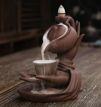 Ceainic de modelare refluxul arzător de tămâie nisip roșu arzător de tămâie creative ceainic ceramic decor ceremonia ceaiului lemn de santal