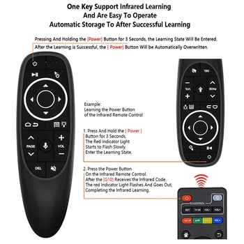 G10 Pro Backlit Aer Mouse-ul Google Voice Search Giroscop de Control de la Distanță fără Fir de 2,4 G Microfon Mouse-ul pentru Smart TV BOX