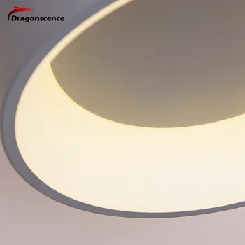 Dragonscence cerc Rotund de Aluminiu Modern, Led lumina plafon lampă pentru camera de zi, dormitor, masa birou, sală de ședințe
