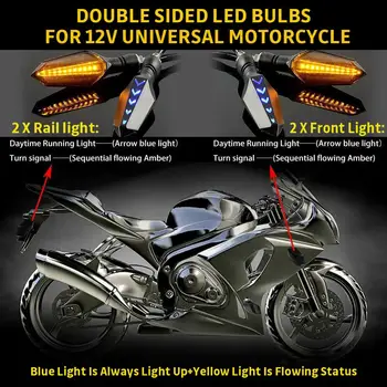 4buc/set Universal de Motociclete LED-uri de semnalizare Scurt de Semnalizare Indicator Lumini Semnalizatoare Stopuri Culoare Chihlimbar Accesorii