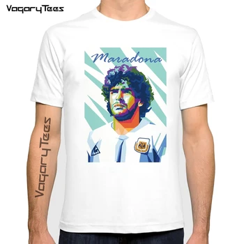 Moda Clasic O-Gât T-shirt diego maradona alb 10 t camasa pentru argentina fanii Memorial de vara cu maneci scurte topuri