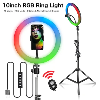 10inch LED-uri de Lumină Inel de Fotografie Selfie Inel de Iluminat cu Suport Trepied pentru Smartphone Youtube Machiaj Studio Video Lampă în formă de Inel