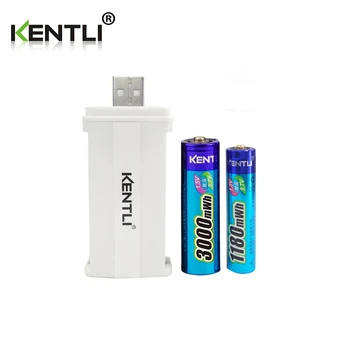 4buc KENTLI 1.5 v 1180mWh/3000mWh litiu-ion reîncărcabile AA baterie AAA baterii + 2slots punctul nr.: CU57 încărcător