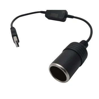 USB Auto Priza de Bricheta de Putere de sex Feminin Convertor Adaptor Controler cu Fir Cablu 5V-12V