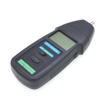 DT2235B 5 cifre LCD contact tip afișaj digital tahometru RPM Tester Motor Indicator de Viteză Metru utilizate pe scară Largă în motor negru