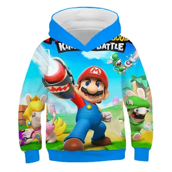 Imprimare 3D Băieți Mario Bros Hanorace Adolescenti 2020 Toamna Îmbrăcăminte de Iarnă pentru Copii joc Mario Tricou Copii cu Maneca Lunga Pulover