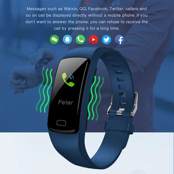 Y9 Fitness Brățară sport pedometru, monitor de ritm cardiac de măsurare a tensiunii arteriale inteligent bratara cu Bluetooth mesaj împinge