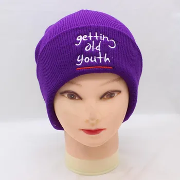 BING XUAN YUAN HAO Tudorache Calde de Iarnă pentru Femei New Violet Broderie Turban Pălării Tricotate Pălărie de Schi cozorocul Gorros Accesorii