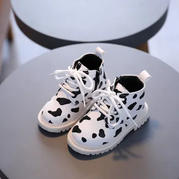 2020 Toamna din Piele de Copil Fată Băiat Cizme Fshion Copil Alb Cizme Pantofi Confortabil Moale Anti-alunecare Copil Cizme Martin