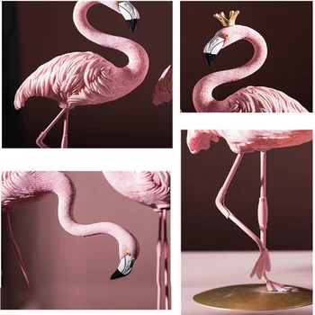 Nordic Decor Acasă Rășină Sculptura Decor Acasă Desktop Decor Creativ Flamingo Roz Decor Meserii Recuzită Camera De Zi