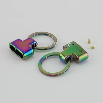 Nolvo lume 10-50pcs 3 culori 13mm Cheie Inele Despicate Fob Hardware cu Cheie Inel Vărsat Inel Pentru chingi cablu end FOB cleme