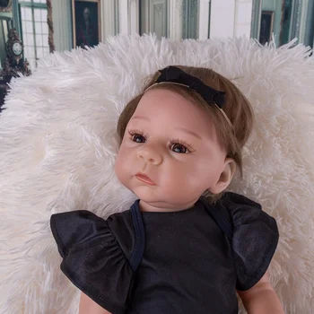 18Inch Plin de Silicon Corpul Renăscut Baby Doll Jucării Realiste fată Nou-născut Copii Copilul Babe Doll Copii Baie Jucărie