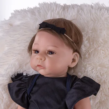 18Inch Plin de Silicon Corpul Renăscut Baby Doll Jucării Realiste fată Nou-născut Copii Copilul Babe Doll Copii Baie Jucărie