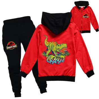 Jurassic Park Copil Nou Cardigan Baieti Tricou Haine De Toamna Seturi Toddler Girls Haina Dinozaur Moda Cu Gluga Costum Sport