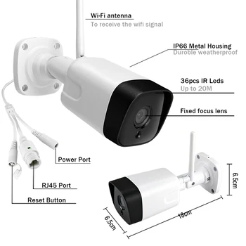 HJT 5MP Camera IP WIFI 940nm Lumină IR Viziune de Noapte Omului de Detectare a Mișcării cu Două sensuri Audio, Camera de Securitate Wireless de Exterior TF Card