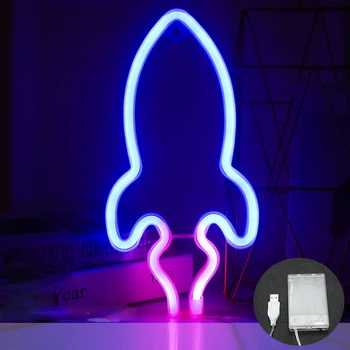 LED-uri Lumina de Neon Creative Noutate Colorate Arta de Perete Semn Lumini de Noapte Curcubeu Agățat Lampă Casa de Vacanta Partid Xmas Decor