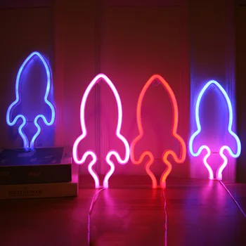 LED-uri Lumina de Neon Creative Noutate Colorate Arta de Perete Semn Lumini de Noapte Curcubeu Agățat Lampă Casa de Vacanta Partid Xmas Decor