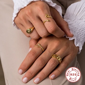 Aide Argint 925 Inele Pentru Femei Rotund Cu Opt Colțuri Zirconia Star Ring Moda Bijuterii De Lux Cadou Anel Masculino