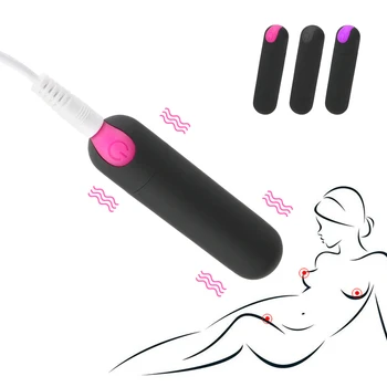 IKOKY Vibrații Puternice Mini Glont Vibrator Jucarii Sexuale pentru Femei G-spot Masaj Puternic cu Degetul Design incarcare USB-10 Viteza