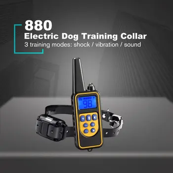 800m de Control Formare de Câine de Companie cu Guler rezistent la apa Display LCD pentru Toate Dimensiunile de Vibrații și Șoc de Sunet