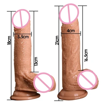 Pielea Sentiment Imens Vibrator Realist Din Silicon Moale Femeia Patrunde Barbatul Penis Artificial Penis Urias Cu Ventuza Pentru Femei Masturbare Lesbain Jucărie Sexuală